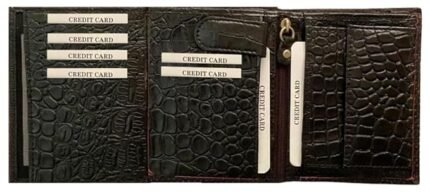 VINGO TIMELESS & YOU-NIQUE Original Leather Men’s Wallet | Slim Bifold Purse with Coin Pocket, 12 Card Slots & Photo Holder | Stylish, Branded Gift for Men with Sleek Luxury Design