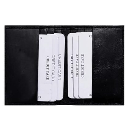 VINGO TIMELESS & YOU-NIQUE Leather Credit Card Holder Wallet with Clear ID Window | Slim Design with Multiple Card Slots | Available in Classic Brown & Black | Unisex, Durable & Compact